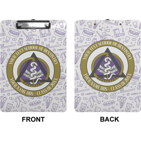 Dental Insignia / Emblem Clipboard (Letter) (Front + Back)