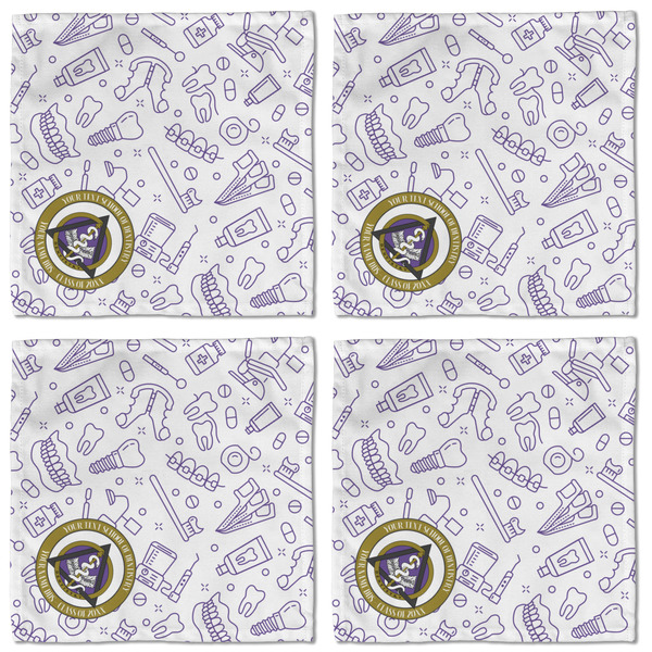 Dental Insignia / Emblem Cloth Napkins - Personalized Lunch (APPROVAL) Set of 4