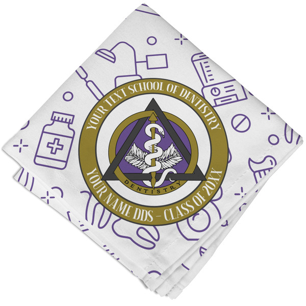 Dental Insignia / Emblem Cloth Napkins - Personalized Lunch (Folded Four Corners)