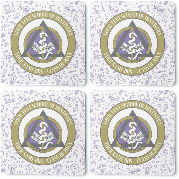 Dental Insignia / Emblem Coaster Rubber Back - Apvl