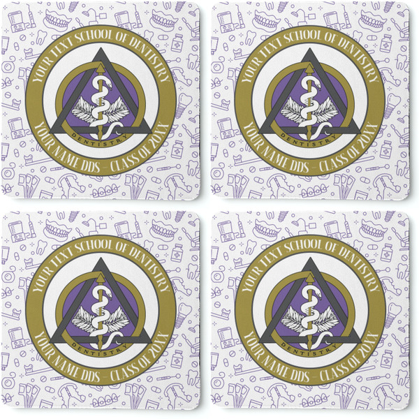 Dental Insignia / Emblem Coaster Rubber Back - Apvl