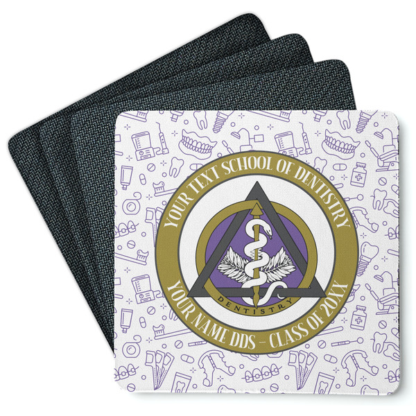 Dental Insignia / Emblem Coaster Rubber Back - Main