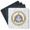 Dental Insignia / Emblem Square Rubber Backed Coasters - Set of 4 (Personalized)