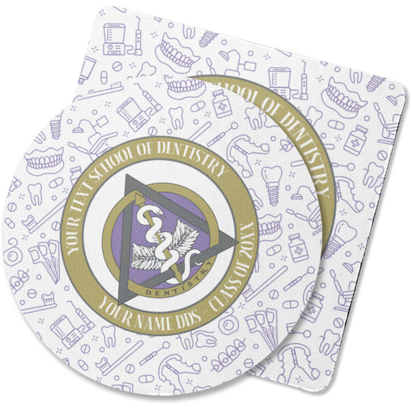 Custom Dental Insignia / Emblem Rubber Backed Coaster (Personalized)