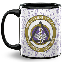 Dental Insignia / Emblem 11 oz Coffee Mug - Black (Personalized)