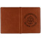 Dental Insignia / Emblem Cognac Leather Passport Holder Outside Single Sided - Apvl