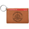Dental Insignia / Emblem Cognac Leatherette Keychain ID Holders - Front Credit Card