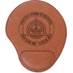 Dental Insignia / Emblem Leatherette Mouse Pad with Wrist Support (Personalized)