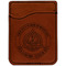 Dental Insignia / Emblem Cognac Leatherette Phone Wallet close up