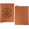 Dental Insignia / Emblem Cognac Leatherette Portfolios with Notepad - Small - Single Sided- Apvl