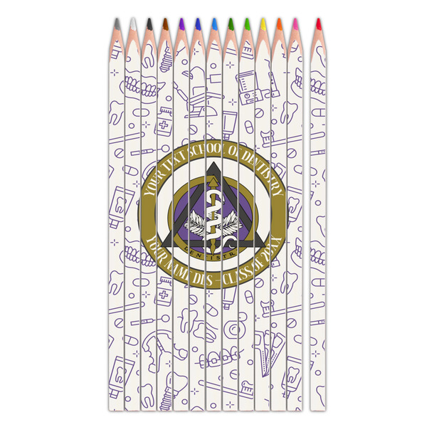 Custom Dental Insignia / Emblem Colored Pencils (Personalized)