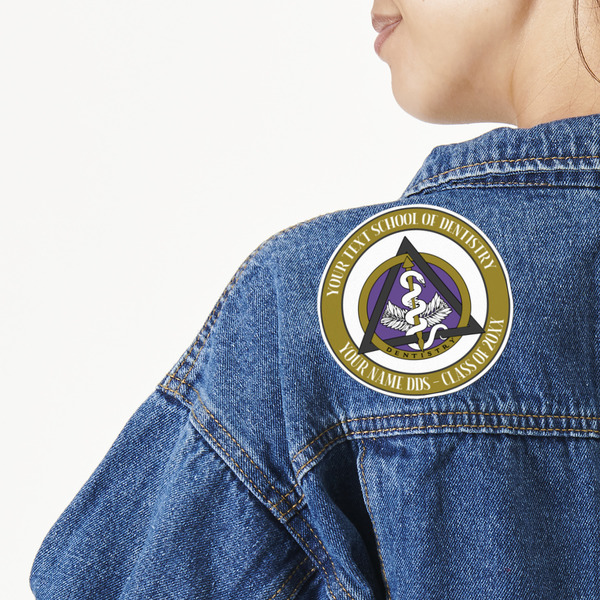 Custom Dental Insignia / Emblem Twill Iron On Patch - Custom Shape - Large - Single (Personalized)