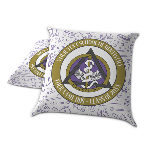 Dental Insignia / Emblem Decorative Pillow Case - TWO