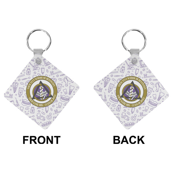 Dental Insignia / Emblem Diamond Keychain (Front + Back)