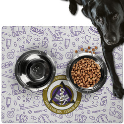 Dental Insignia / Emblem Dog Food Mat - Large (Personalized)