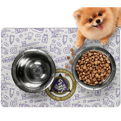 Dental Insignia / Emblem Dog Food Mat - Small (Personalized)