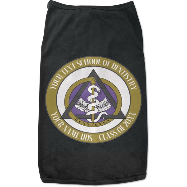Custom Dental Insignia / Emblem Black Pet Shirt - 2XL (Personalized)