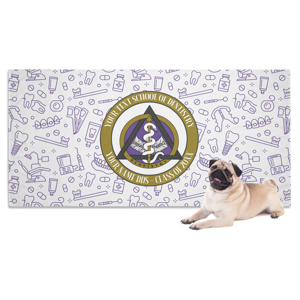 Custom Dental Insignia / Emblem Dog Towel (Personalized)