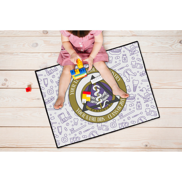 Dental Insignia / Emblem Door Mat - 24"x18" - Lifestyle