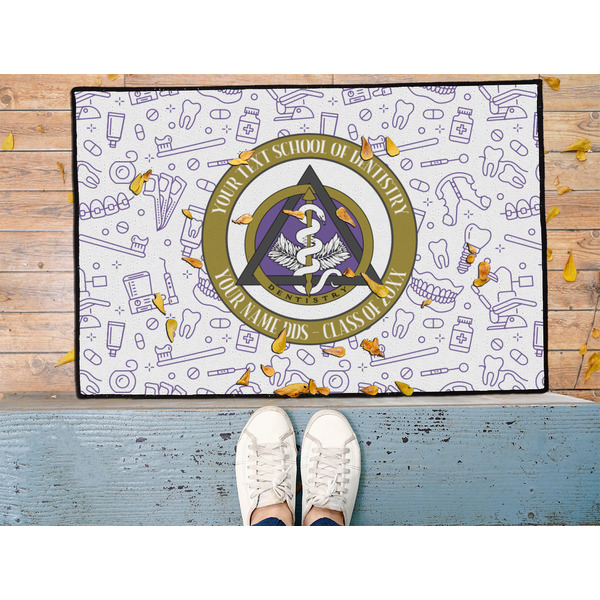 Dental Insignia / Emblem Door Mat - 36"x24" - Lifestyle