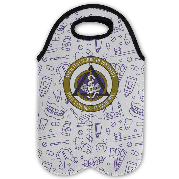 Dental Insignia / Emblem Double Wine Tote - Flat
