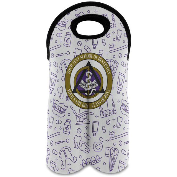 Custom Dental Insignia / Emblem Wine Tote Bag - 2 Bottles (Personalized)
