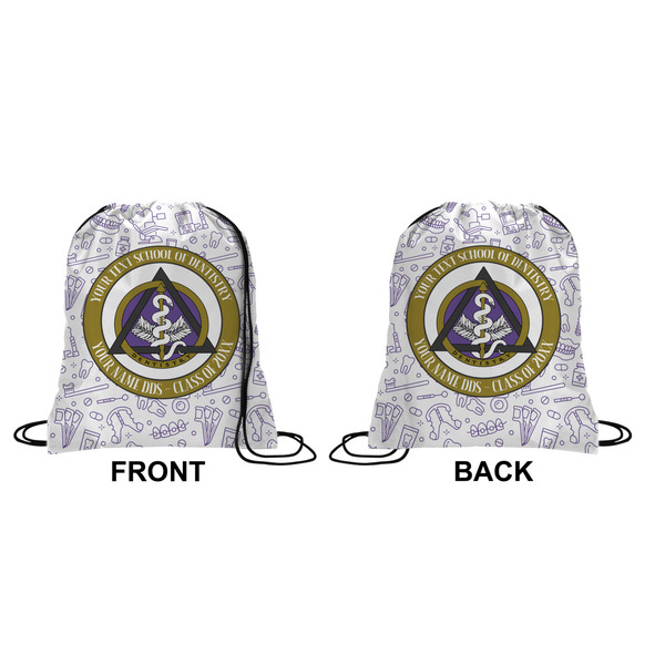 Dental Insignia / Emblem Drawstring Backpack Front & Back Medium