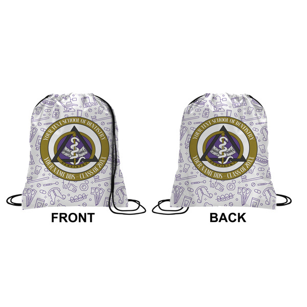 Dental Insignia / Emblem Drawstring Backpack Front & Back Small