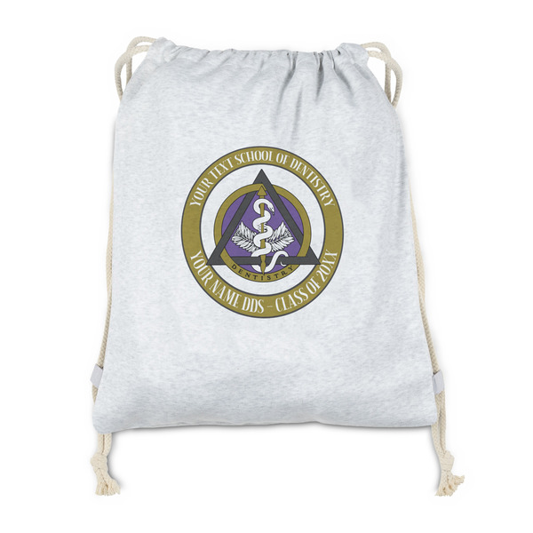 Custom Dental Insignia / Emblem Drawstring Backpack - Sweatshirt Fleece - Double-Sided (Personalized)