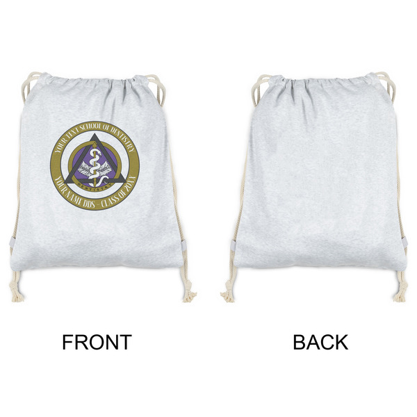 Dental Insignia / Emblem Drawstring Backpacks - Sweatshirt Fleece - Single Sided - APPROVAL
