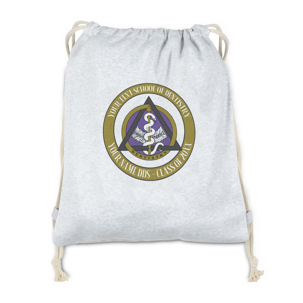 Custom Dental Insignia / Emblem Drawstring Backpack - Sweatshirt Fleece (Personalized)