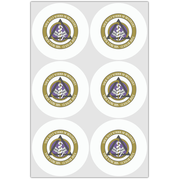 Dental Insignia / Emblem Drink Topper - Large - Set of 6
