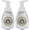 Dental Insignia / Emblem Foam Soap Bottle - White - Front & Back