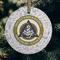 Dental Insignia / Emblem Frosted Glass Ornament - Round (Lifestyle)