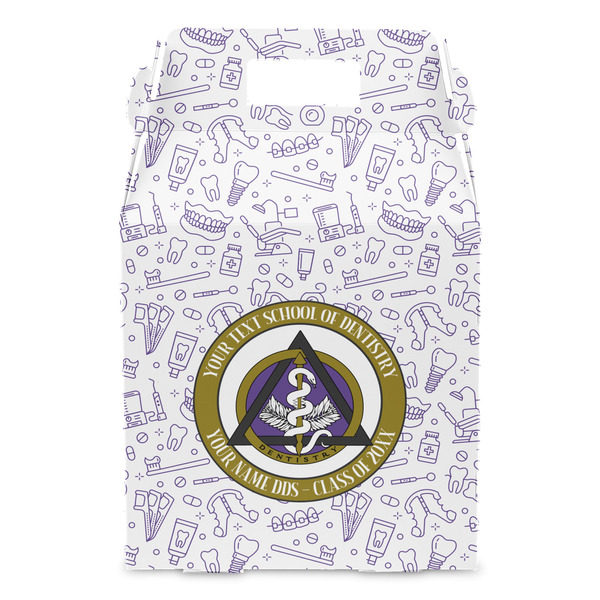 Dental Insignia / Emblem Gable Favor Box - Front