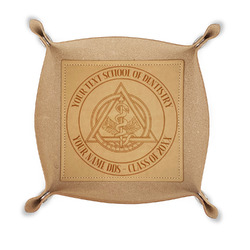 Dental Insignia / Emblem Genuine Leather Valet Tray (Personalized)