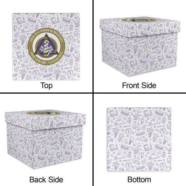 Dental Insignia / Emblem Gift Boxes with Lid - Canvas Wrapped - Medium - Approval