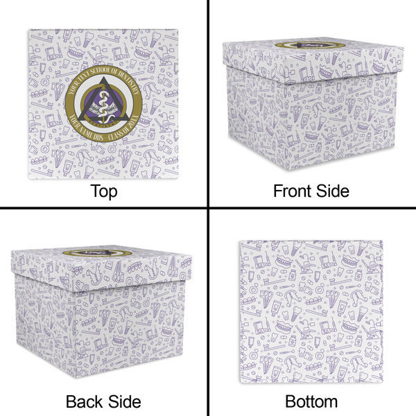 Dental Insignia / Emblem Gift Boxes with Lid - Canvas Wrapped - X-Large - Approval