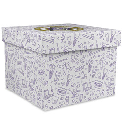 Dental Insignia / Emblem Gift Box with Lid - Canvas Wrapped - XX-Large (Personalized)