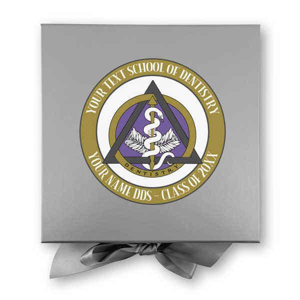 Dental Insignia / Emblem Gift Boxes with Magnetic Lid - Silver - Approval