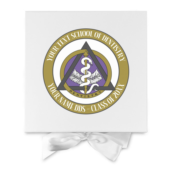 Dental Insignia / Emblem Gift Boxes with Magnetic Lid - White - Approval