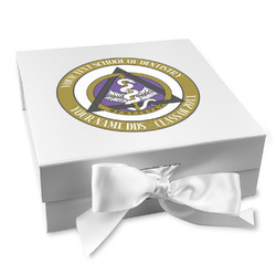 Dental Insignia / Emblem Gift Box with Magnetic Lid - White (Personalized)
