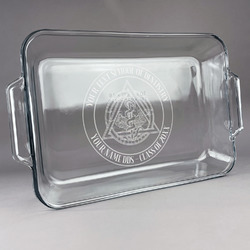 Dental Insignia / Emblem Glass Baking Dish with Truefit Lid - 13in x 9in (Personalized)