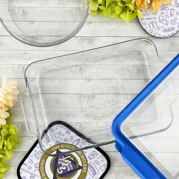 Dental Insignia / Emblem Glass Baking Dish - 13"x9" - Lifestyle
