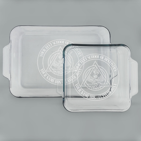 Dental Insignia / Emblem Glass Baking Dish Set - Main