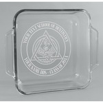 Dental Insignia / Emblem Glass Cake Dish - 8in x 8in (Personalized)