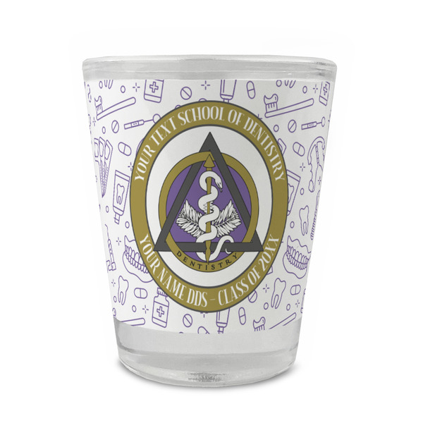Custom Dental Insignia / Emblem Glass Shot Glasses - 1.5 oz - Set of 4 (Personalized)