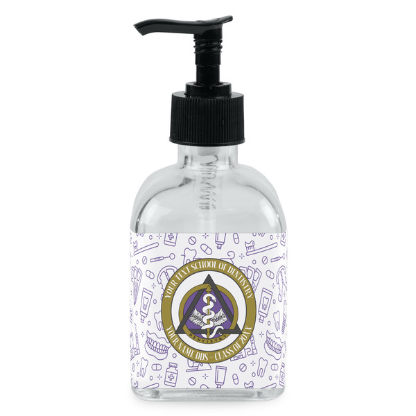 Custom Dental Insignia / Emblem Glass Soap & Lotion Bottle - Single Bottle (Personalized)