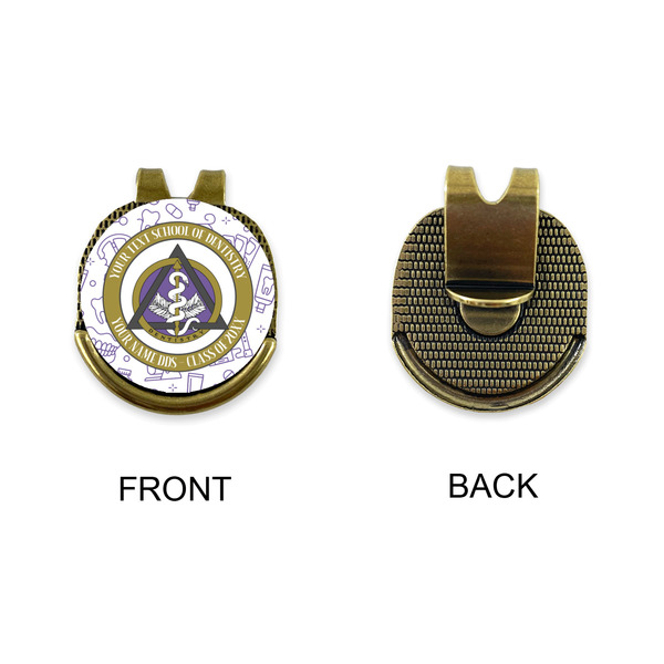 Dental Insignia / Emblem Golf Ball Hat Clip Marker - Apvl - GOLD