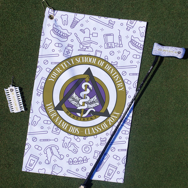 Custom Dental Insignia / Emblem Golf Towel Gift Set (Personalized)